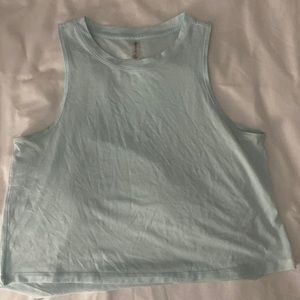 Light blue Athleta cropped tank